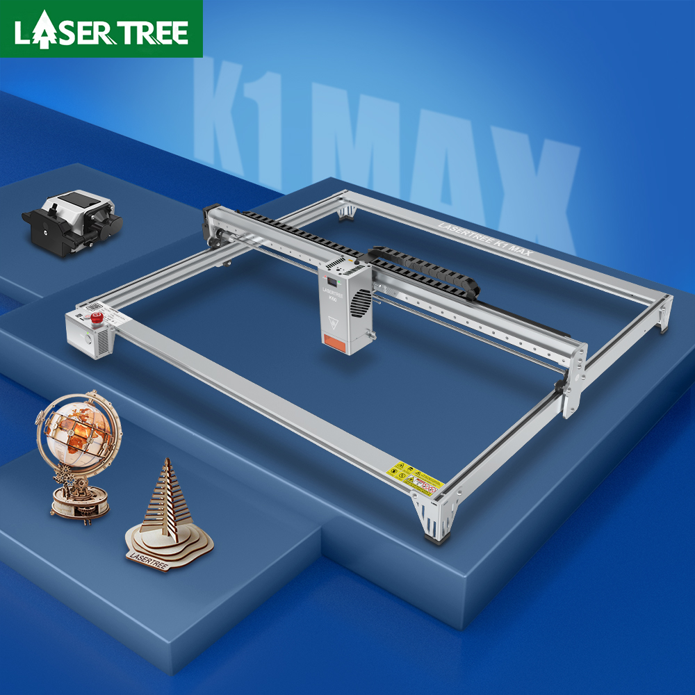 Industrial Laser Cutter - レーザーツリー-60wレーザーモジュール、20w、40wパワー、ttlモジュール、木材彫刻、切断機、DIYツールを備えた調整可能なレーザー彫刻機