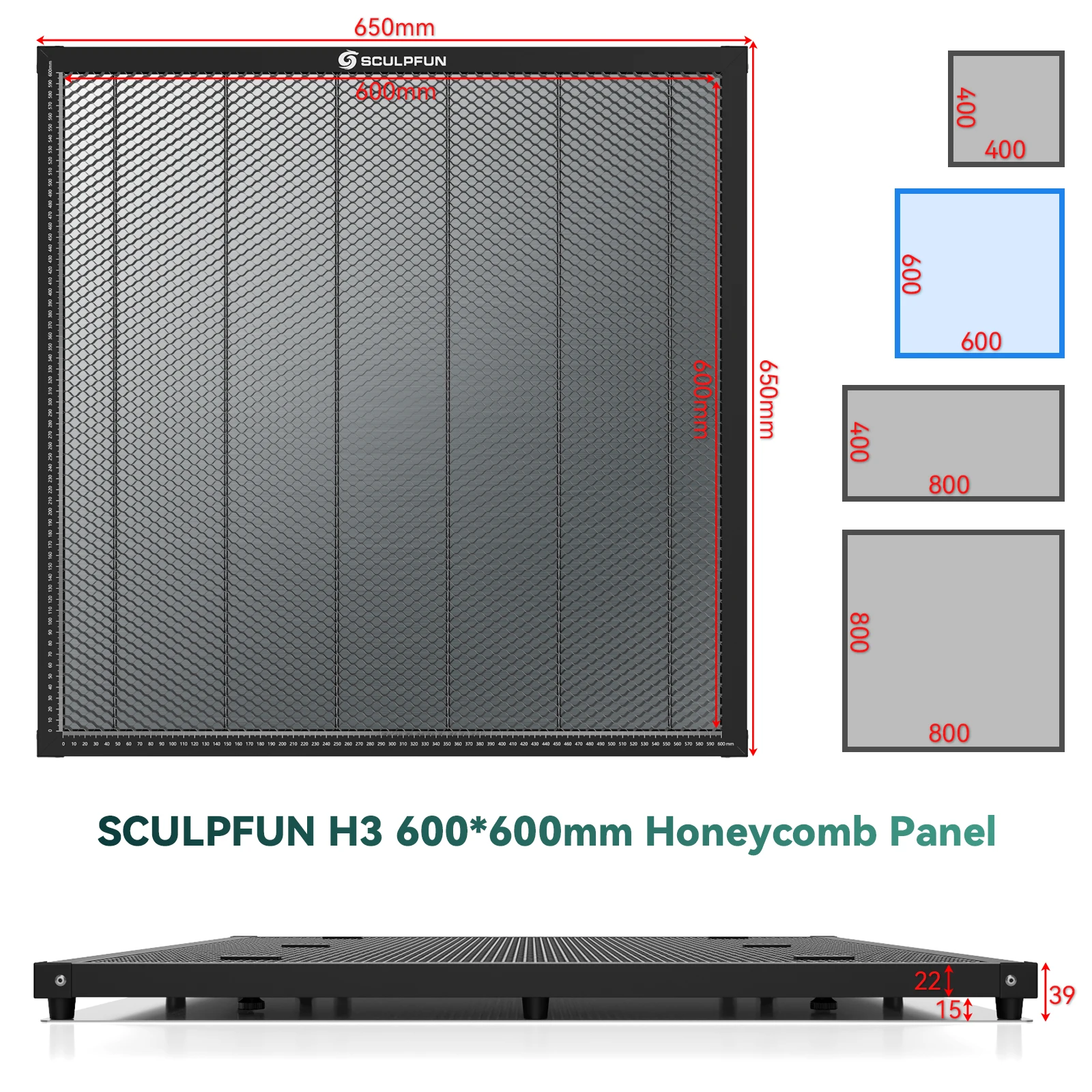 Co2 Laser Engraving Machine - SCULPFUN 600x600mm ハニカムパネルワークベンチ ダイオード CO2 レーザー彫刻機に最適