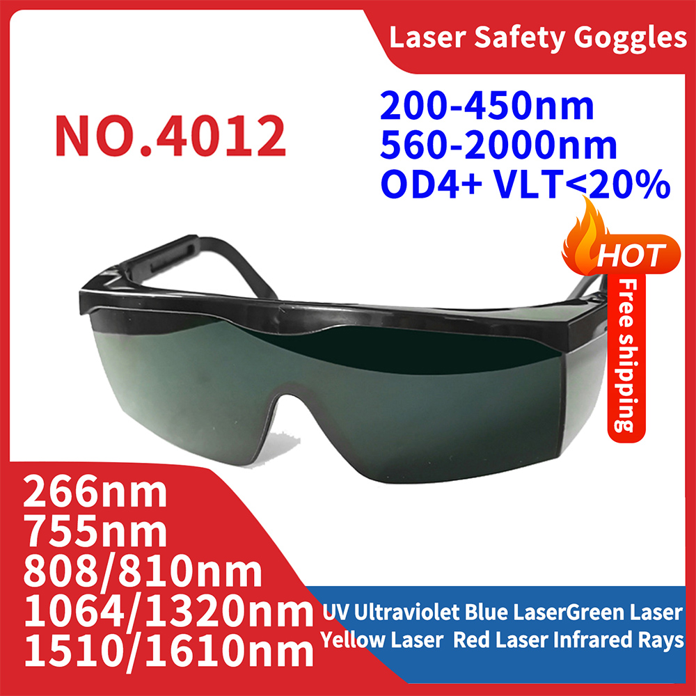 Co2 Laser Engraving Machine - 安全レンズ付きレーザーメガネ,安全ゴーグル,シールド保護,od4 ce,nd: yag,CO2レーザー切断,彫刻機,作業,1064nm