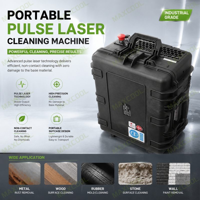 ミニスーツケース型パルスレーザー洗浄機 200w 300w  - Portable Laser Rust Removal のレビューと価格