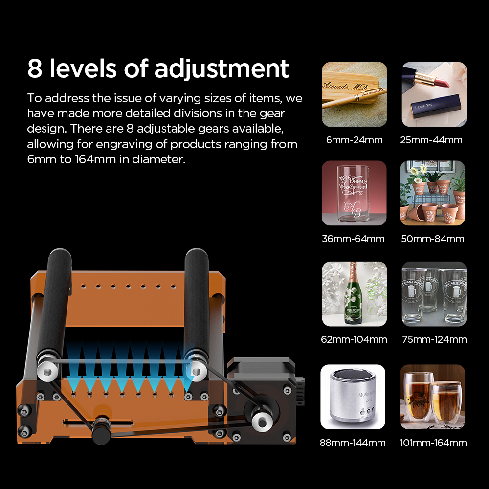 ACMER M3 レーザーロータリーローラー 360 °   - Industrial Laser Cutter のレビューと価格
