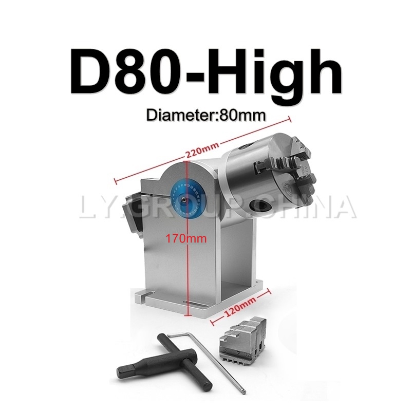 80 ミリメートルチャック D80 3 爪回転軸ファイバーレ - Co2 Laser Engraving Machine のレビューと価格