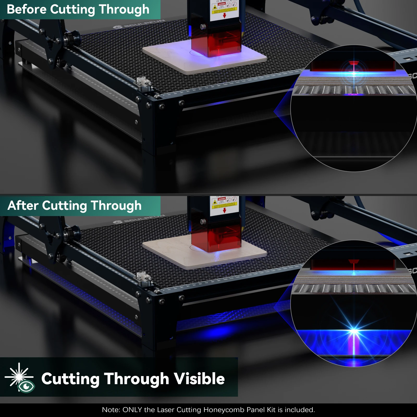 SCULPFUN 600x600mm ハニカムパネルワークベ - Co2 Laser Engraving Machine のレビューと価格